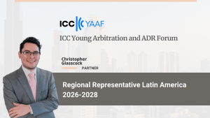Christopher Glasscock appointed Regional Representative for Latin America of the ICC YAAF